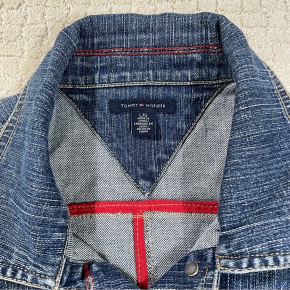 Tommy Hilfiger Women’s Denim Button Up Jacket Size Lg - Picture 2 of 7